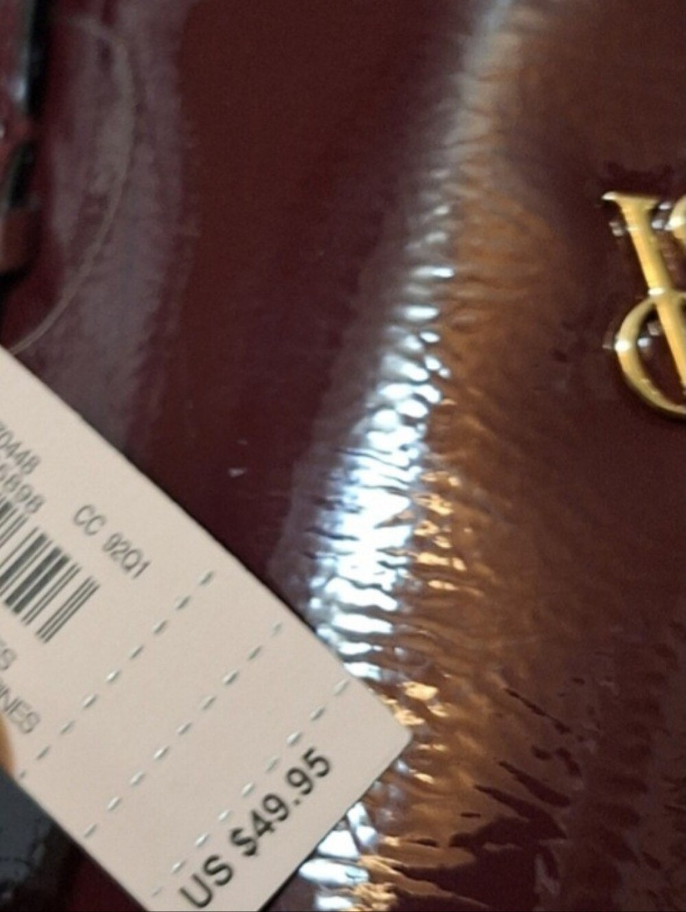 Victoria's Secret Patent Tote Bag in Deep Burgundy. Never Used - Picture 3 of 9